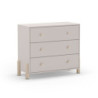 Cassettiera Enola 3 cassetti legno massiccio beige gambe pino
