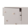 Cassettiera Enola 3 cassetti legno massiccio beige gambe pino