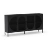 Credenza Tayra in metallo nero 160 cm 4 ante moderna