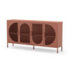 Credenza Tayra in metallo terracotta 160 cm 4 ante moderna