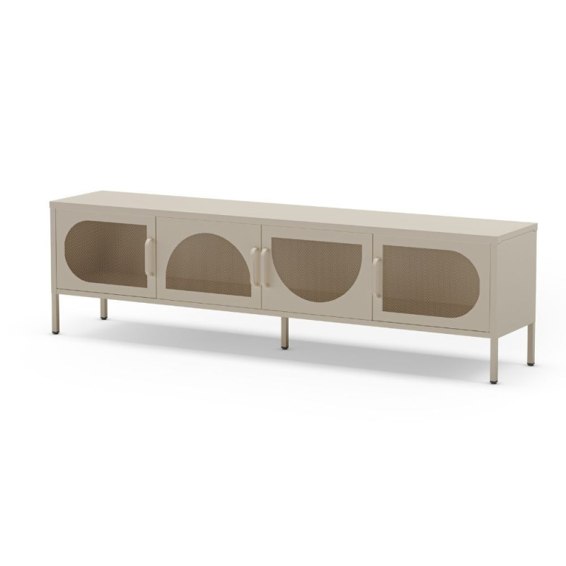 Porta TV Tayra metallo 4 ante 180 cm colore crema moderno