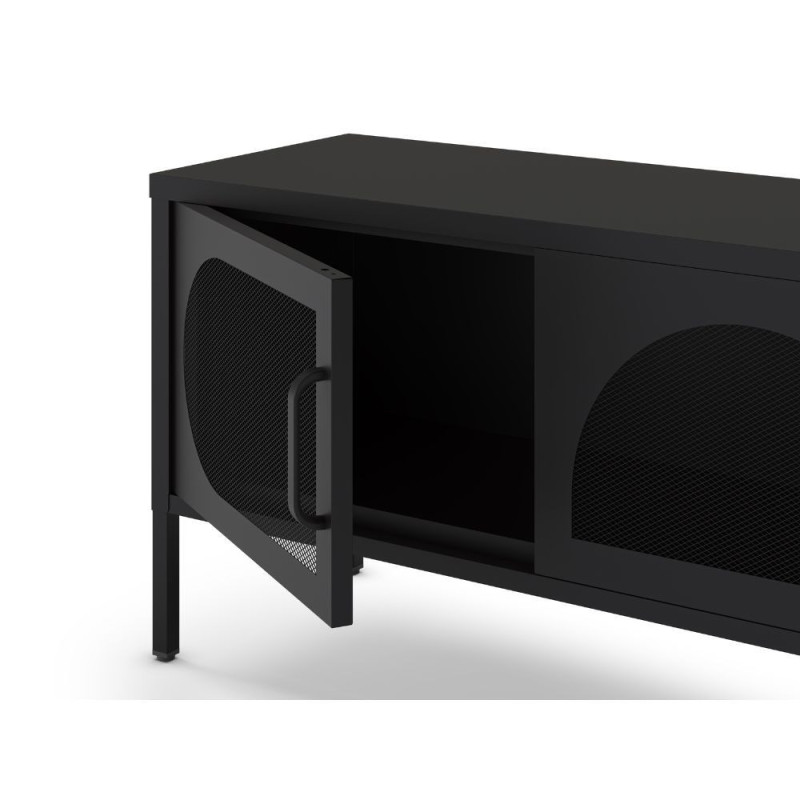 Porta TV Tayra metallo 4 ante 180 cm colore nero moderno