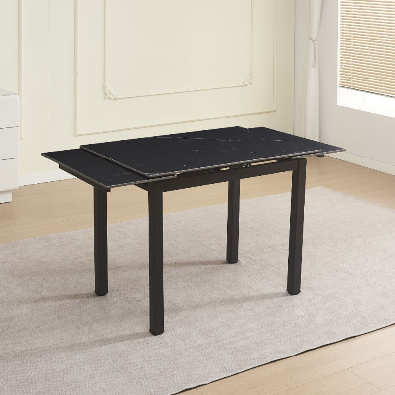Tavolo allungabile Kyoto ceramica marmo nero metallo nero