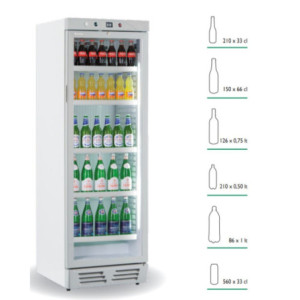 Zoom Frigo vetrina bibite EKG390VG statica con agitatore bianco classe E