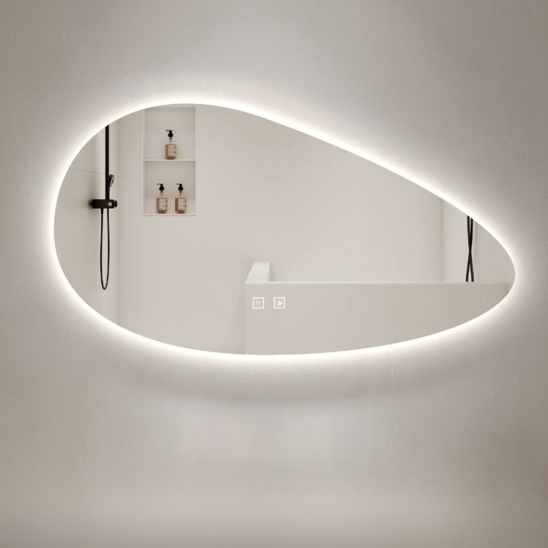 Specchio Smart ovale LED anti-appannamento 60x90 cm