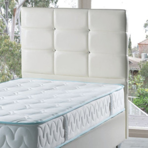 Testiera letto Nova 90x110 cm ecopelle bianca moderna singolo