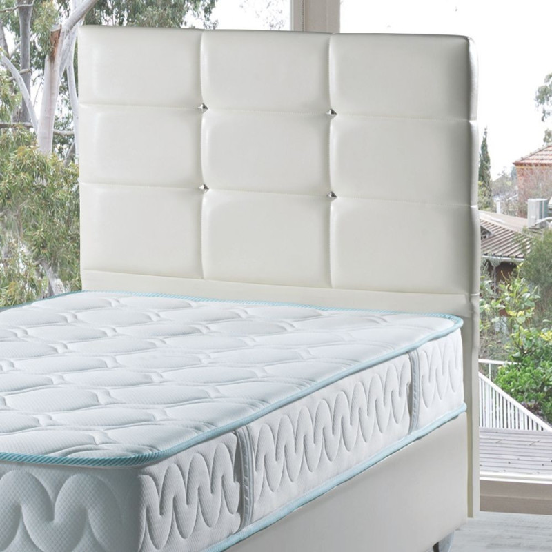 Testiera letto Nova 90x110 cm ecopelle bianca moderna singolo
