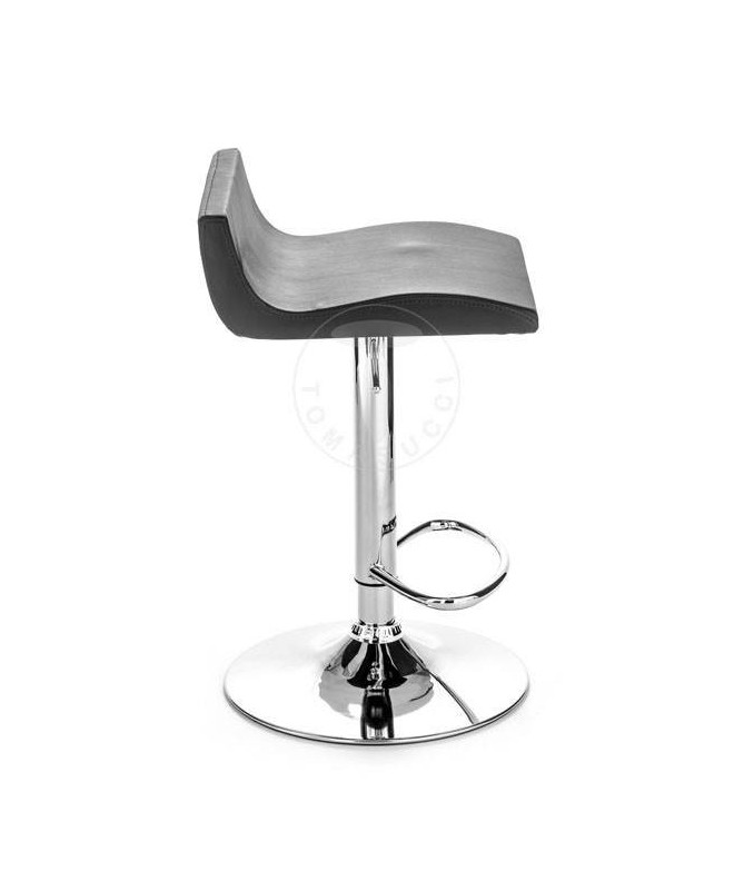 Sgabello in pelle sintetica Diva - set da 2 nero