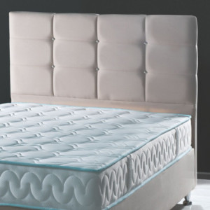 Testiera letto Nova 120x8x110H ecopelle tortora - Singolo