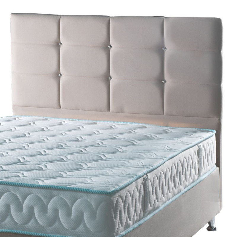 Testiera letto Nova 120x8x110H ecopelle tortora - Singolo