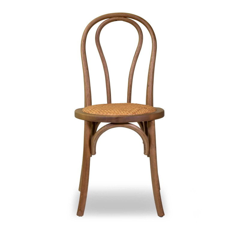 Sedia legno Thonet impilabile marrone classica 42x55xH88