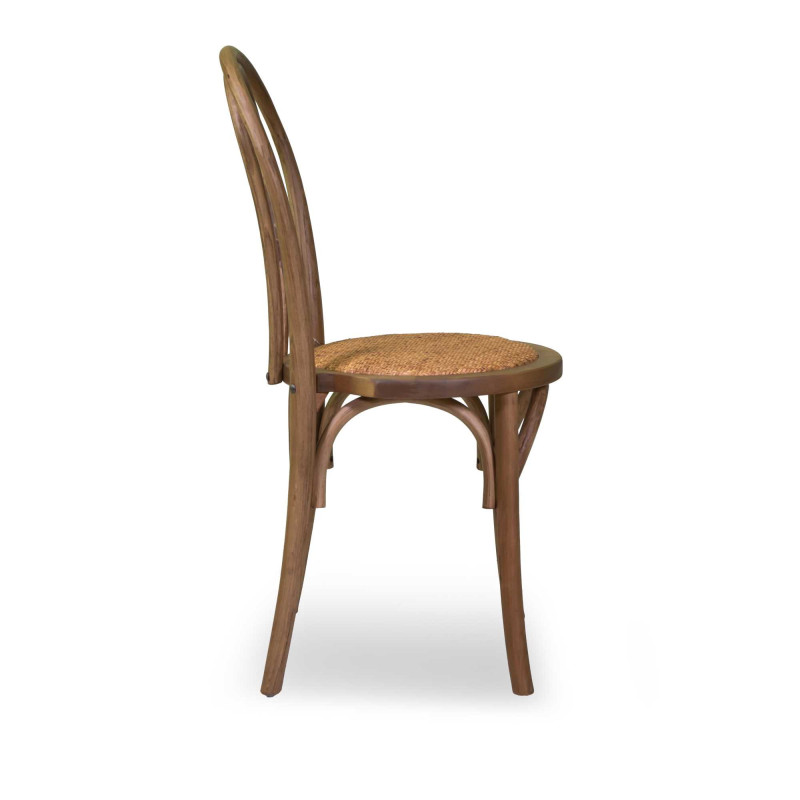 Sedia legno Thonet impilabile marrone classica 42x55xH88