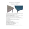 Divano tessuto 2 posti blu ottanio moderno 165x77xH85 cm