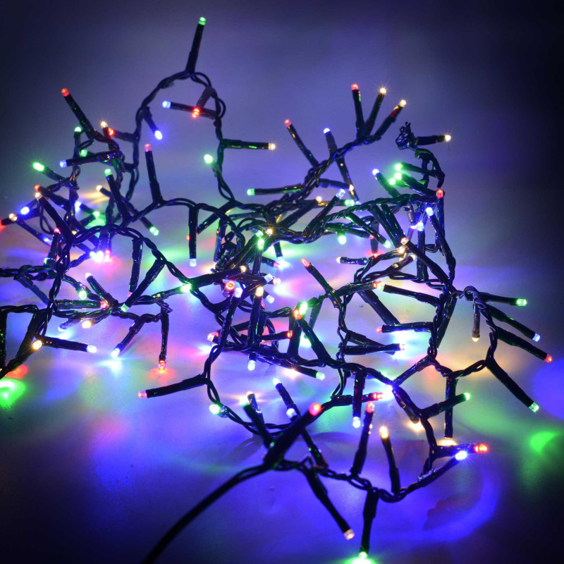 Luce filo 300 LED multicolore 6m con controller uso esterno