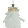 Set 2 Bambine Angelo Corona 11x6x28 cm Decorazioni Natale