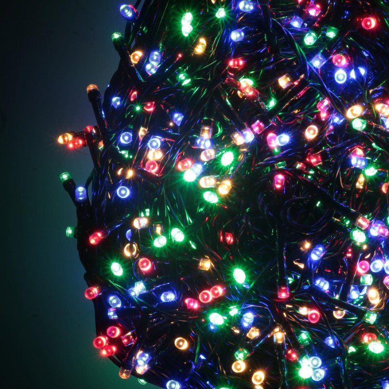 Luce Filo 500 LED Multicolor 28 m con Controller Natale Casa