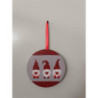 Set 2 Addobbi Legno LED Gnomi Multicolor Ø12,7xH1,8 cm Natale