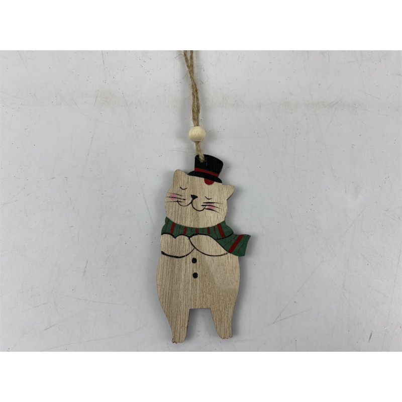 Set 12 Gatti Legno Naturale 5x0,5x22,5 cm Decorazione Casa