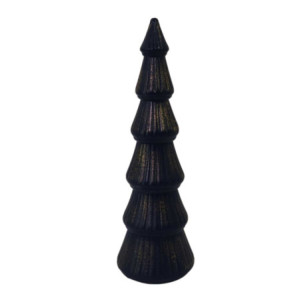 Set 2 Alberi Legno Blu Ø11x34 cm Decorazioni Natalizie