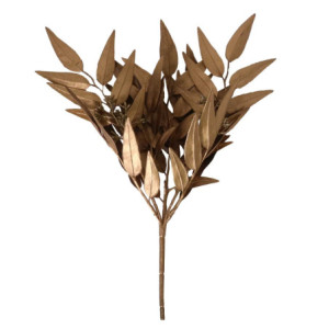 Set di 4 Rami Plastica Eucalipto Oro 40 cm Decorazione Casa