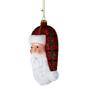 Set 3 Babbi Natale Plastica Cappello Rosso 7,5x6,3x12,5 cm