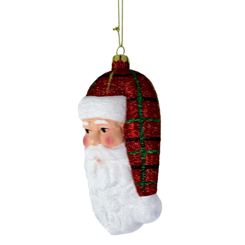 Set 3 Babbi Natale Plastica Cappello Rosso 7,5x6,3x12,5 cm