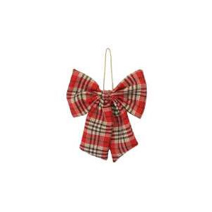 Set 4 Fiocchi Tessuto Rosso 20x22 cm Decorazione Casa e Natale