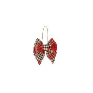 Set 8 Fiocchi Tessuto Rosso 10x12 cm Decorazione Casa e Natale