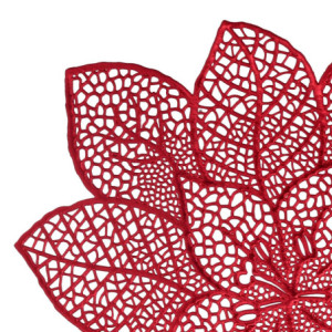 Zoom Set di 4 Runner plastica fiori rosso cm 91,4x35,5