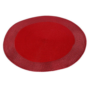Zoom Set di 6 Tovagliette plastica rosso tondo cm ø38