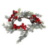 Set 3 Coroncine Verde con Bacche Rosse Ø20x6 cm Natale