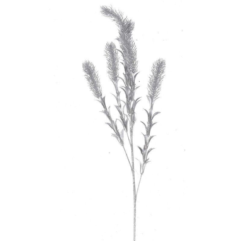 Set 24 Rami Plastica Argento 112 cm Decorazioni Natalizie