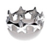 Set di 4 Svuotatasche Ceramica Stelle Bianco e Argento Design