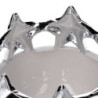 Set di 2 Svuotatasche Ceramica Stelle Bianco e Argento Design