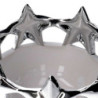 Set di 2 Svuotatasche Ceramica Stelle Bianco e Argento Design