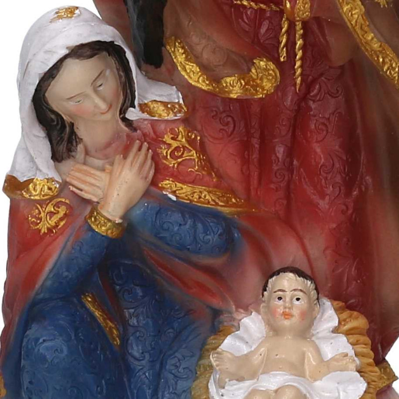 Natività Resina 12x9x16 cm Decorazione Natalizia Elegante