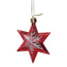 Set di 6 Stelle Rosse in Plastica per Albero di Natale