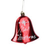 Set 6 Campane Plastica Rosso 25,5x10,4x2 cm Natale