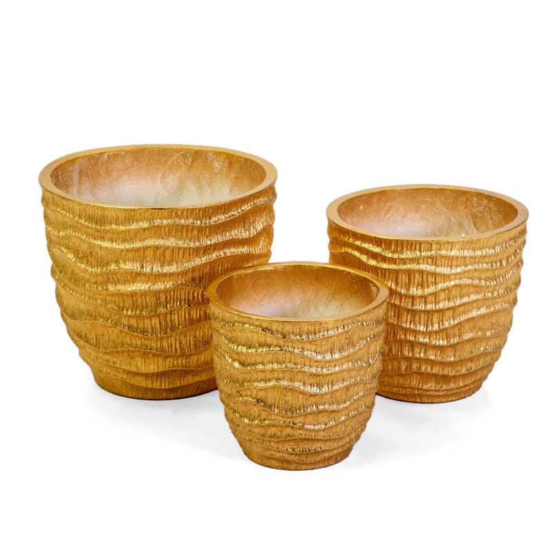 Resina 1-3 Oro Cm Ø36H39,5 | Fioriere e Vasi | Levante Shop
