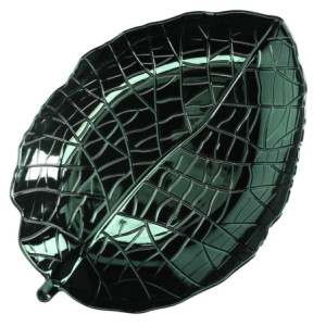Zoom Set di 3 Svuotatasche plastica foglia verde cm 39x4x27