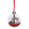 Set di 2 Sfere Plastica Trasparente con Regalo Ø10 cm Natale