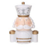 Set di 2 Soldatini Resina Busto Bianco 16 cm Decorazione Natale