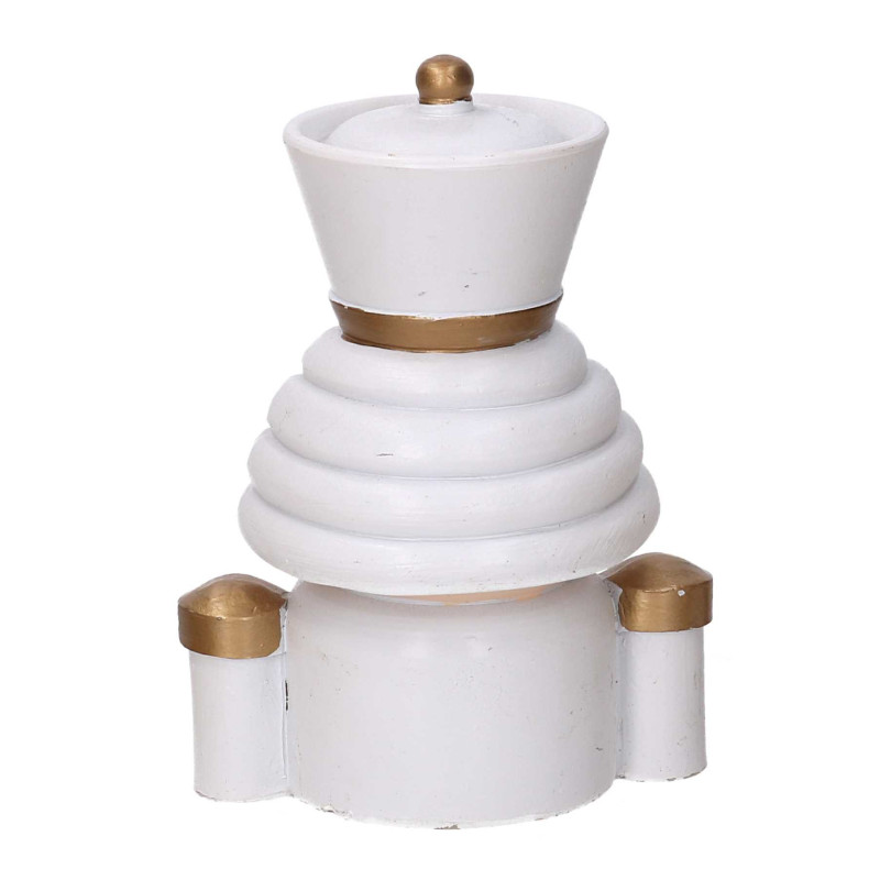 Set di 2 Soldatini Resina Busto Bianco 16 cm Decorazione Natale