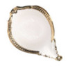 Set di 2 Svuotatasche Ceramica Foglia Oro e Bianco Design