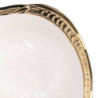 Set di 2 Svuotatasche Ceramica Foglia Oro e Bianco Design