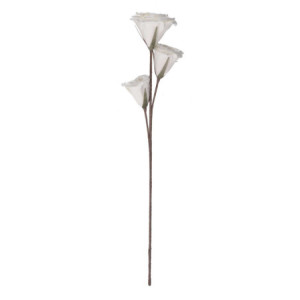 Fiore Artificiale Rosa Bianco H98 cm Decorazione Casa e Natale