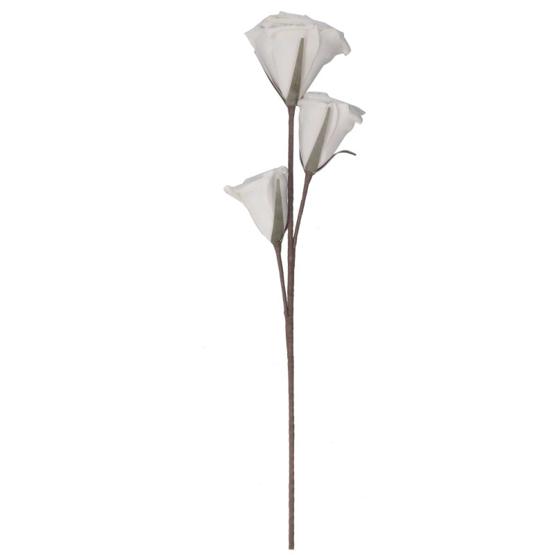 Fiore Artificiale Rosa Bianco H98 cm Decorazione Casa e Natale