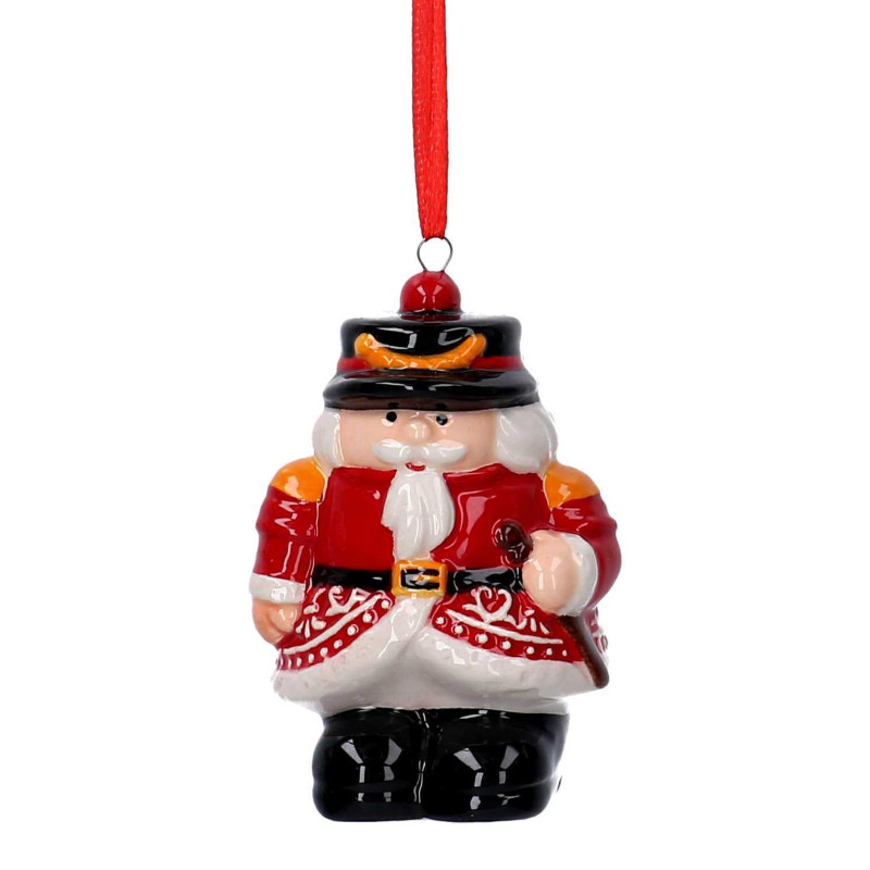 Set di 6 Soldatini Ceramica con Spada Rosso 5x4x7 cm Natale