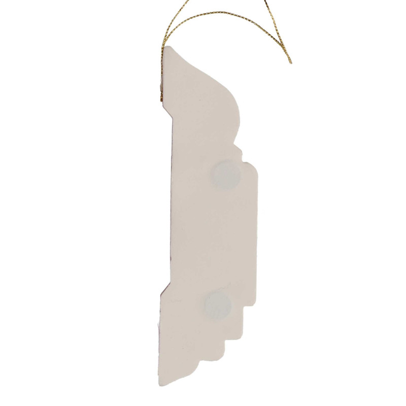 Set di 6 Sfere Carta a Nido d'Ape Avorio Ø8,5x15 cm Natale