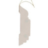 Set di 6 Sfere Carta a Nido d'Ape Avorio Ø8,5x15 cm Natale